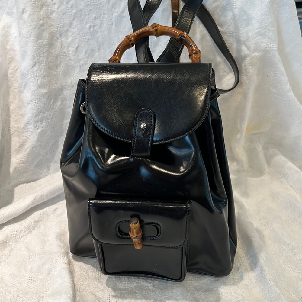Vintage Gucci Mini Bamboo Backpack